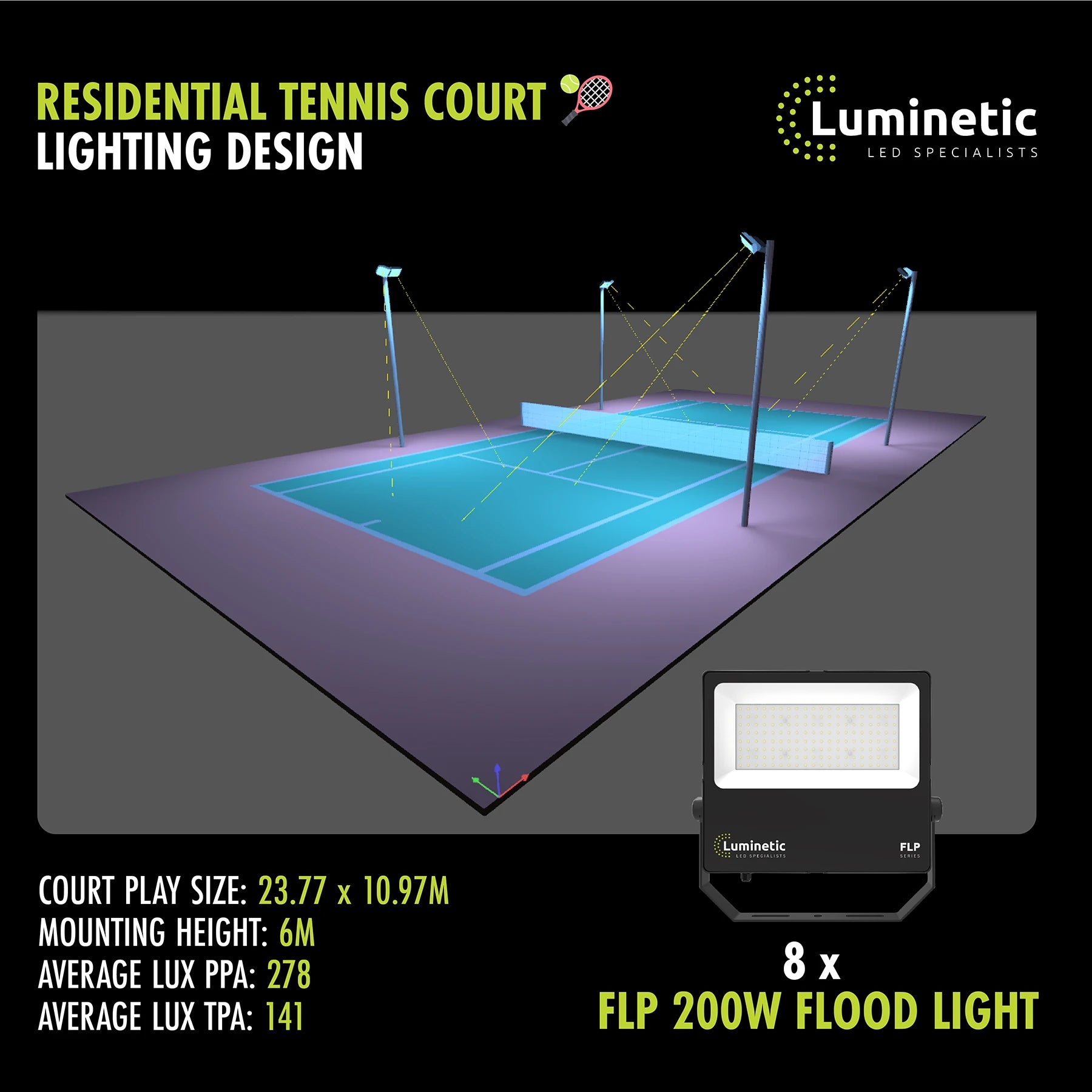 Lighting Design for Tennis Court Luminetic