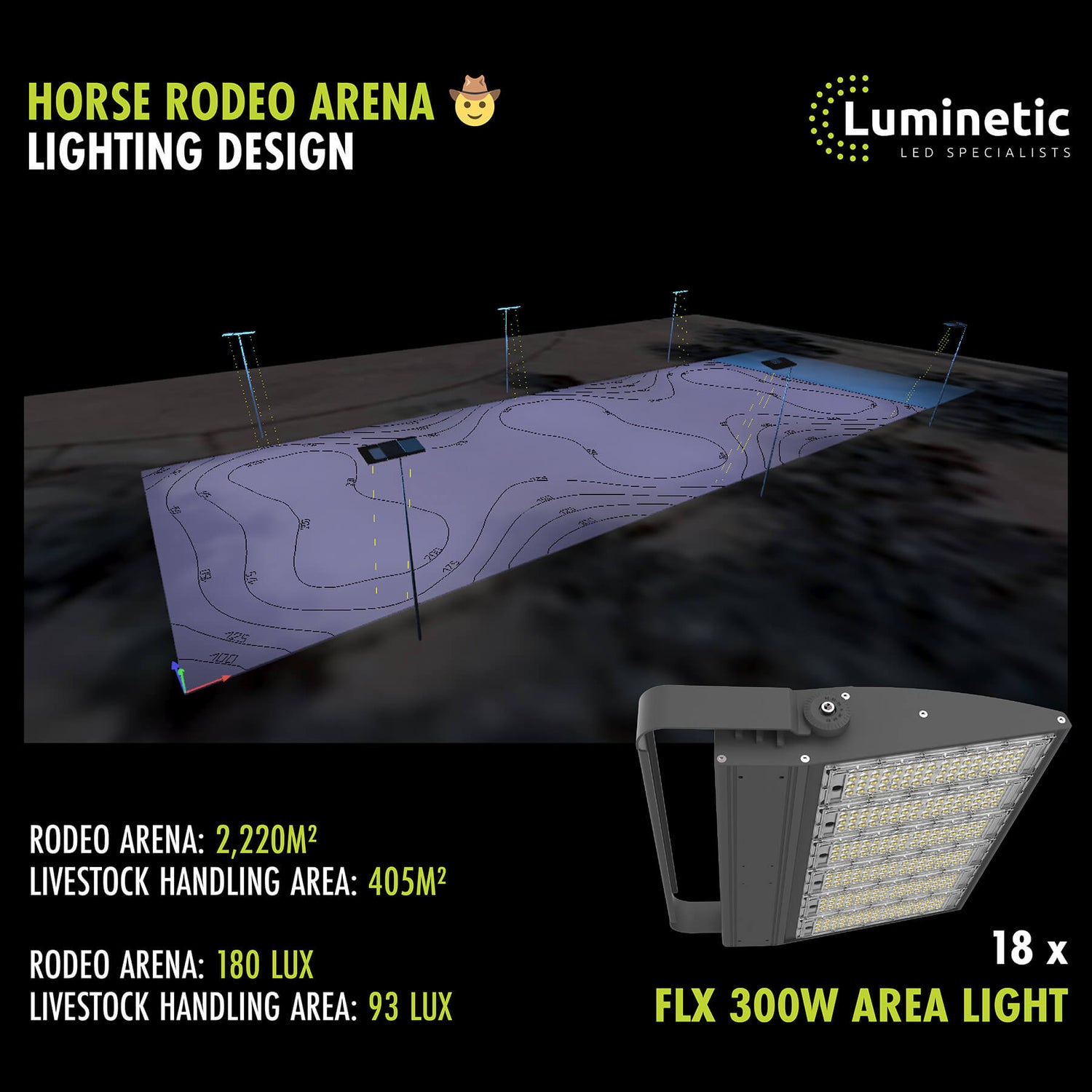 LED Lighting Design for Horse Rodeo Arena